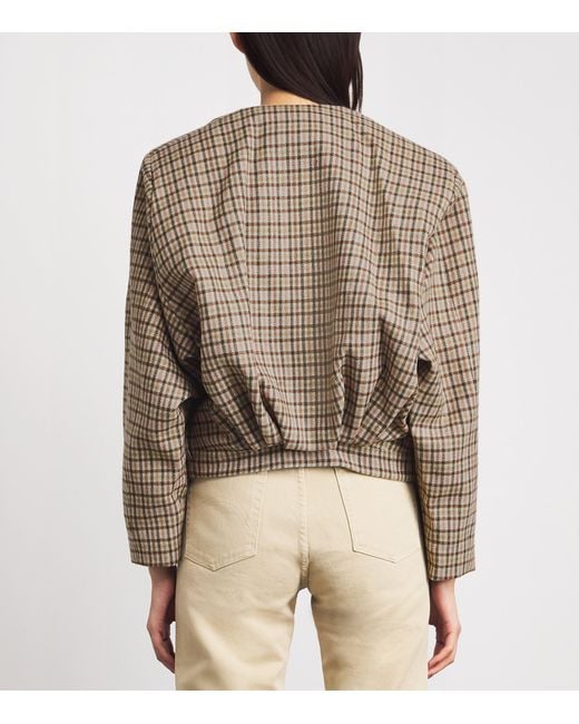 Blazé Milano Brown Virgin Wool-Cashmere Check Altai Jacket