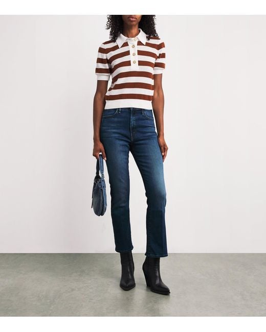 Mother Blue The Hustler Ankle Jeans