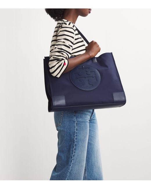Tory Burch Blue Ella Tote Bag