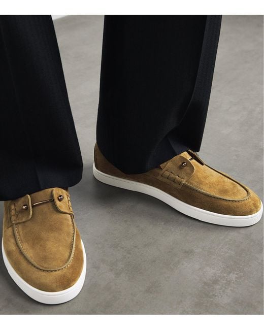 Christian Louboutin Natural Chambeliboat Leather Boat Shoes