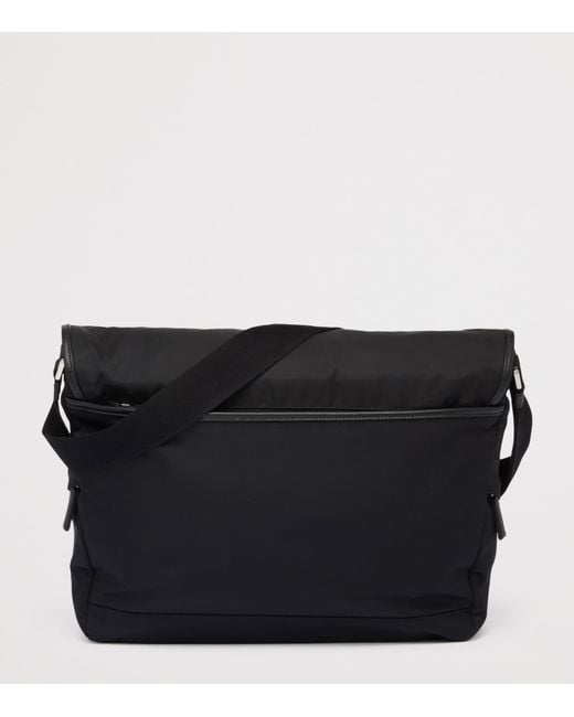 Prada Black Re-Nylon And Saffiano Leather Shoulder Bag for men