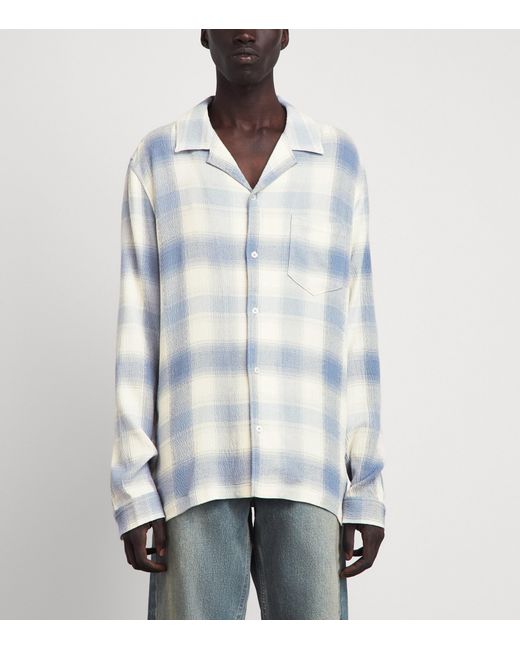 PAIGE Blue Check Kransey Shirt for men