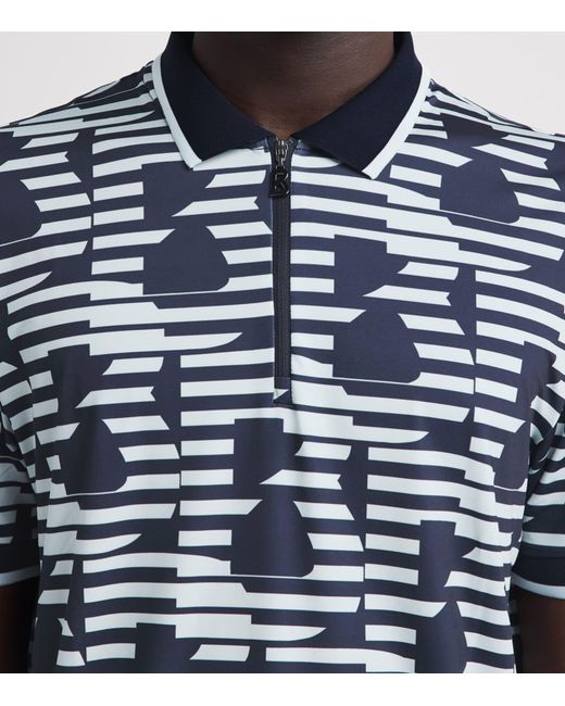 Bogner Blue Monogram Valentin Polo Shirt for men