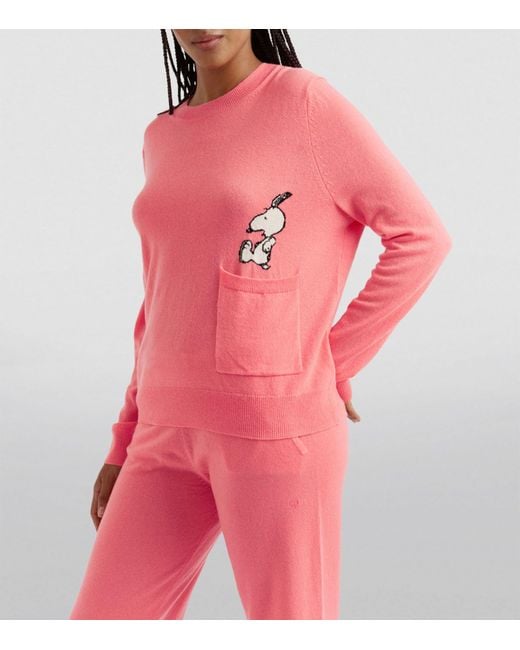 Chinti & Parker Pink X Peanuts Wool-cashmere Sweater