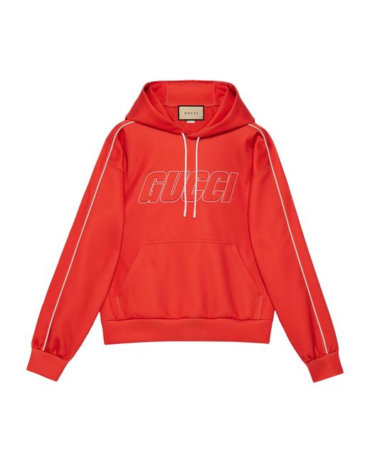 Gucci Red Logo Hoodie for men