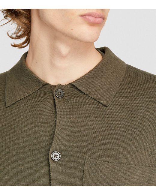 NN07 Green Button-up Cardigan for men