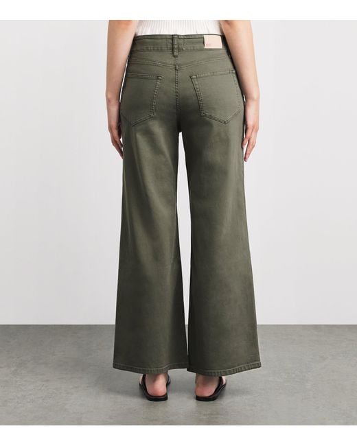 PAIGE Green Ari Bootcut Jeans