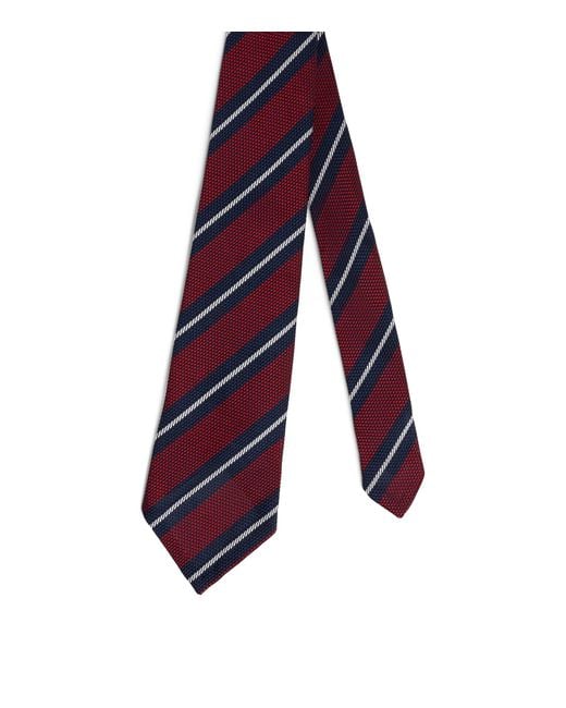 Dunhill Purple Silk Grenadine Stripe Tie for men