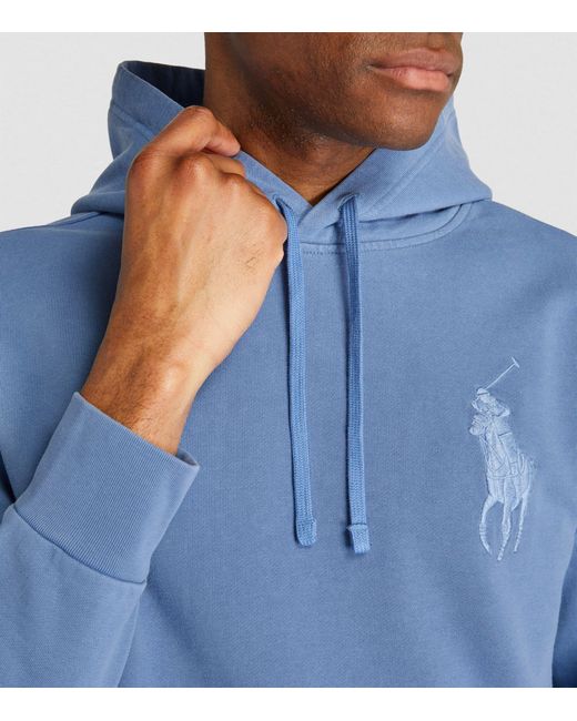 Polo Ralph Lauren Blue Cotton Tonal-logo Hoodie for men