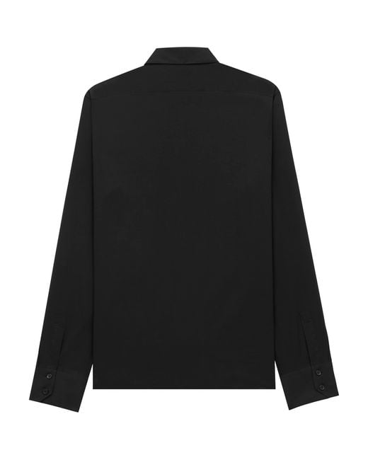 Saint Laurent Black Cotton Cassandre Shirt for men