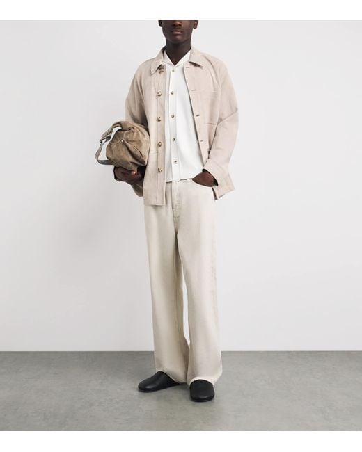 Vince Natural Suede Chore Jacket for men