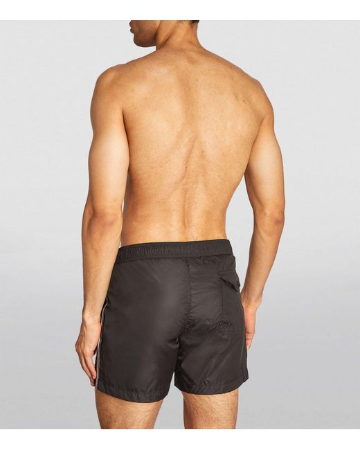 Moncler Gray Logo Swim Shorts for men