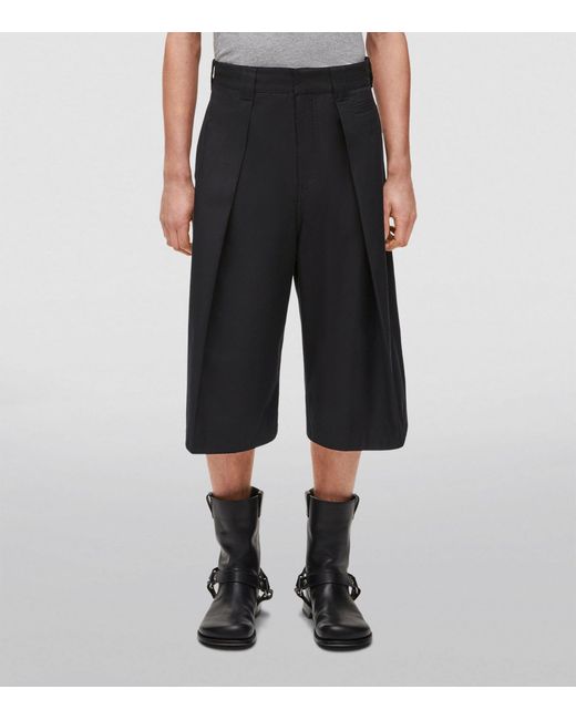 Loewe Black X Paula's Ibiza Cotton Tailored Shorts for men