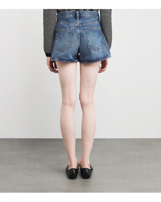 FRAME Blue Denim The Hang Shorts
