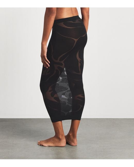 Wolford Black Rose Shadow Skirt