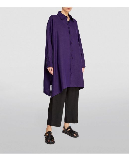 Eskandar Purple Linen Shirt