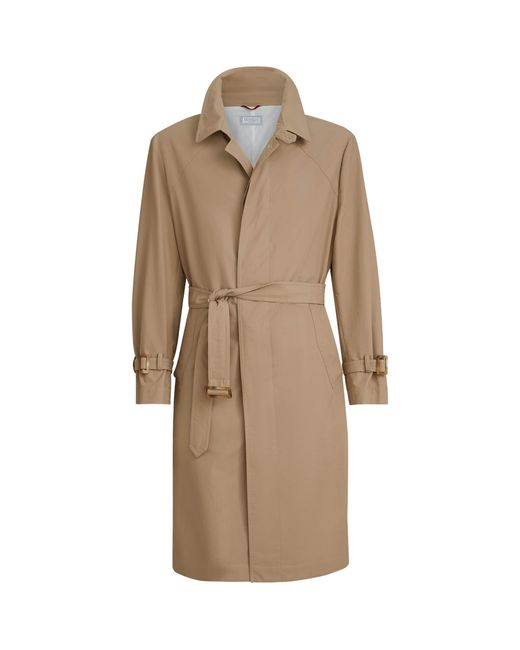 Brunello Cucinelli Natural Water-Resistant Trench Coat for men