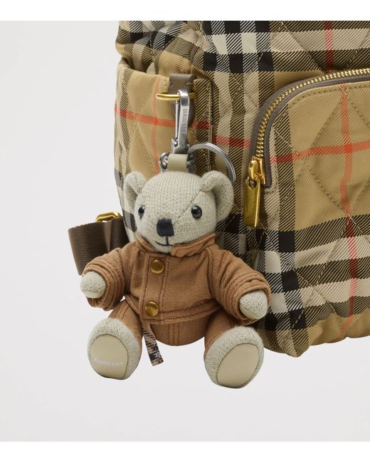 Burberry Metallic Wool-Cashmere Thomas Bear Charm