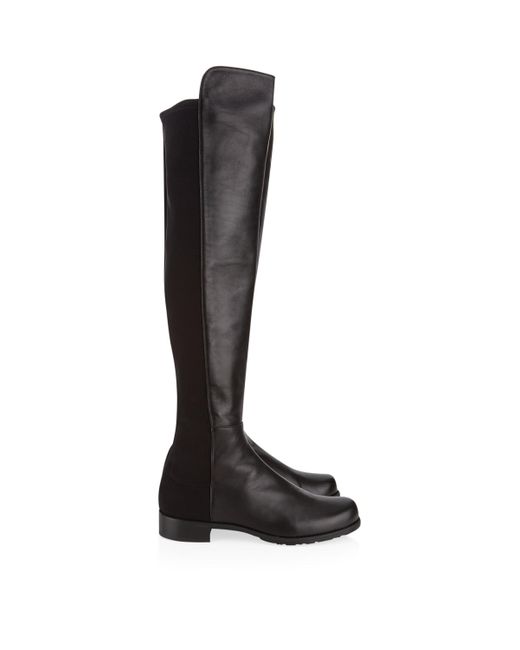 Stuart Weitzman Black Suede Lowland Over-the-knee Boots