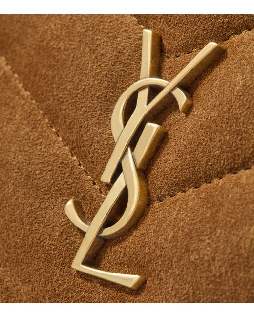 Saint Laurent White Suede Loulou Camera Bag