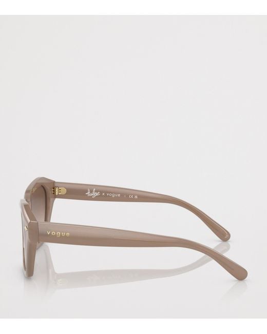 Vogue Brown Acetate Irregular Sunglasses