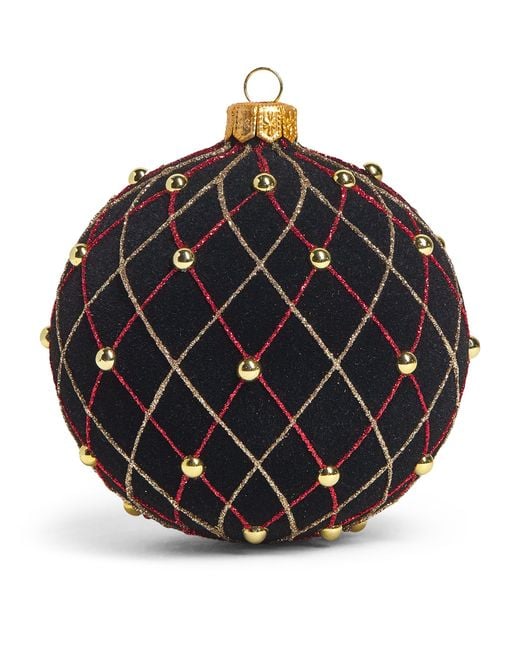 Harrods Black Embellished Criss-Cross Bauble
