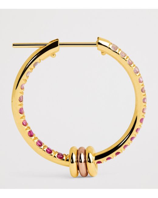 Spinelli Kilcollin Metallic Mixed And Sapphire Argo Demi Hoop Earrings