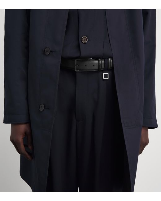 Elliot Rhodes Black Ostrich Leather Belt for men