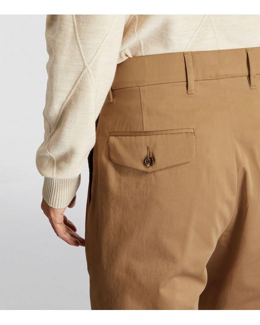 Dunhill Natural Cotton-silk Slim Chinos for men