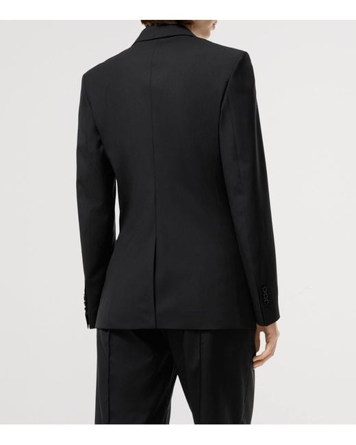 Burberry Black Wool Double-Breasted Blazer
