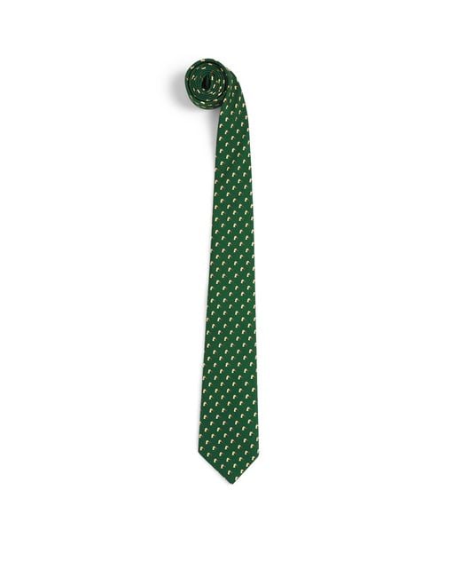 James Purdey & Sons Green Silk Dapper Duck Tie for men