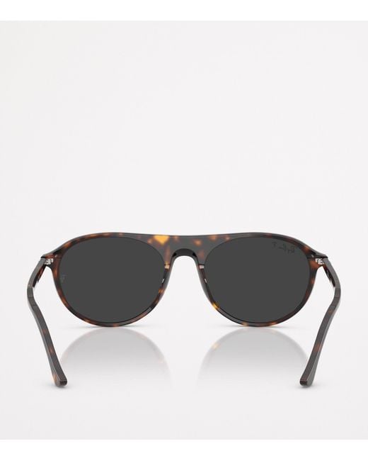 Ray-Ban Black Rb2215 Rounded Square Sunglasses