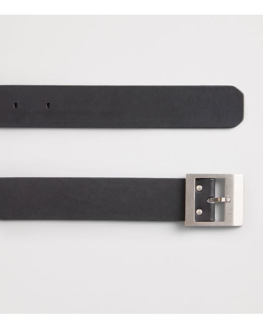 Rick Owens Black Leather Stooges Belt for men