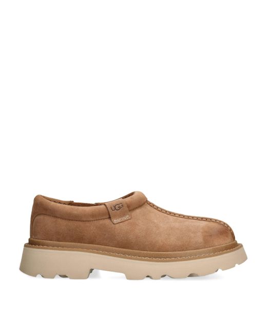 Ugg Brown Suede Tasman Lug Slippers