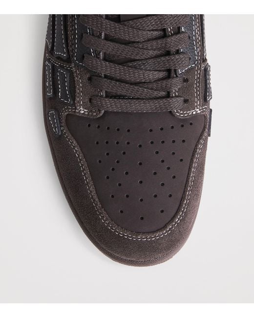 Amiri Brown Suede Skel Top Low Sneakers for men