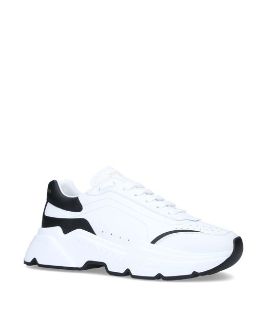 Dolce \u0026 Gabbana Leather Daymaster Sneakers In Nappa Calfskin in White for  Men - Save 52% - Lyst