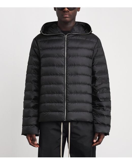 Rick Owens Black X Moncler Down Ziplock Puffer Jacket for men