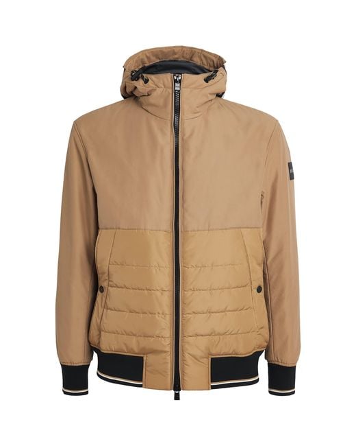 Boss Natural Water-Resistant Quilted-Panel Jacket for men
