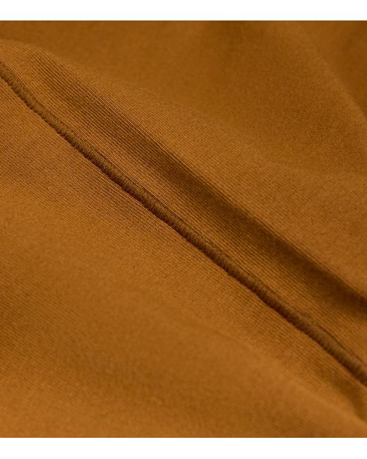 Skims Brown Cotton Jersey Foldover Trousers