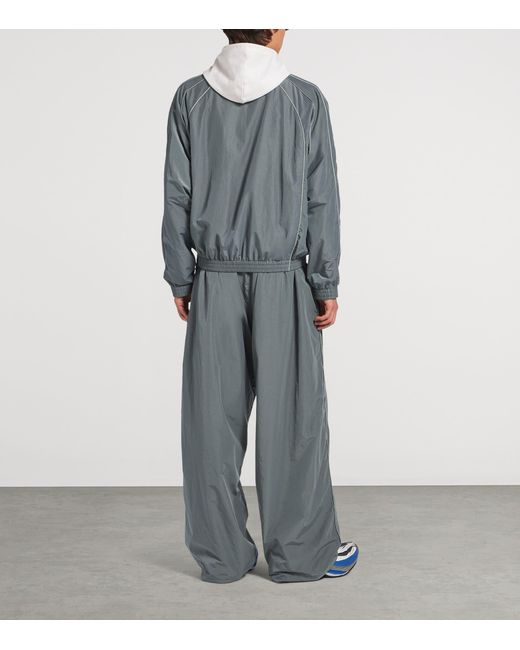Balenciaga Gray Technical Zip-Up Jacket for men