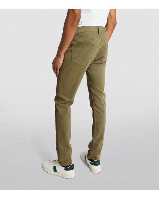 7 For All Mankind Green Slimmy Tapered Luxe Performance Plus Jeans for men