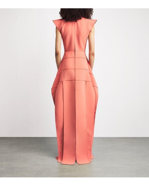 Maticevski Pink Crepe Panelled Acumen Gown