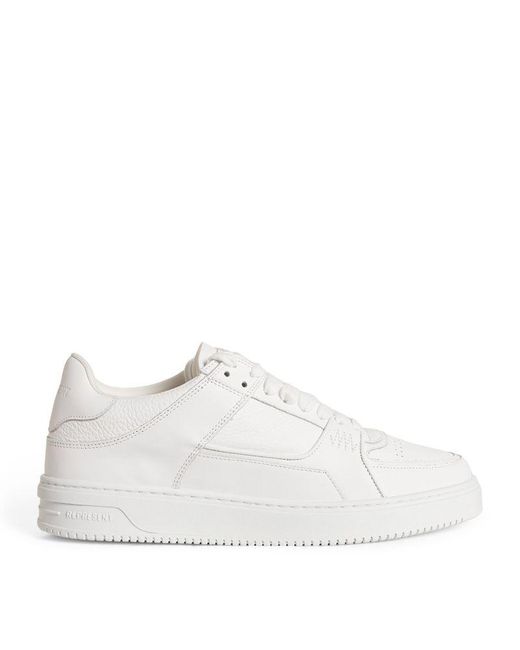 Represent White Leather Apex Low-Top Sneakers for men