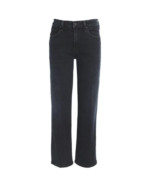 Mother Black The Mid Rise Rambler Zip Ankle Jeans