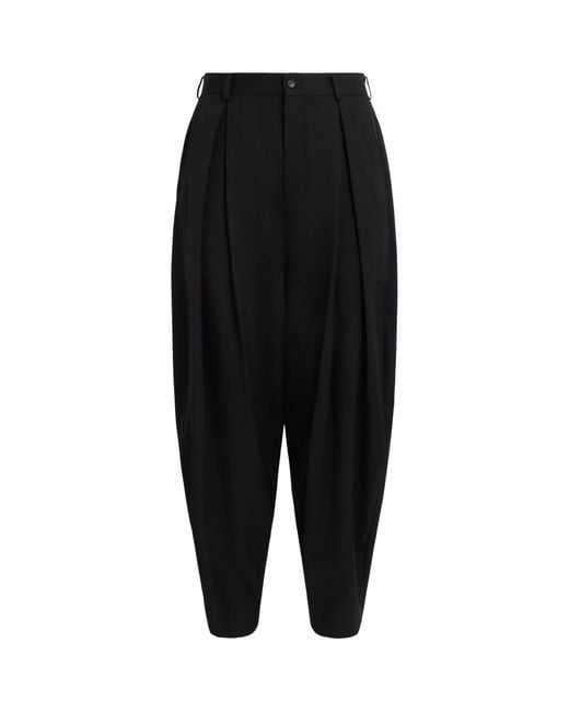 Comme des Garçons Black Wool Pleated Trousers for men