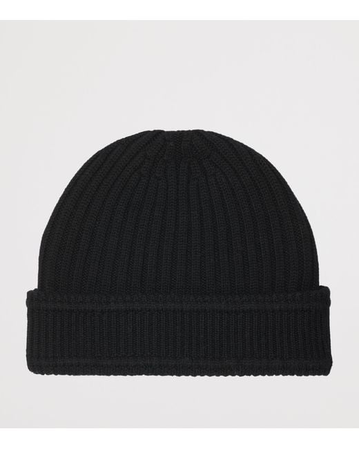Burberry Black Wool Logo Beanie for men