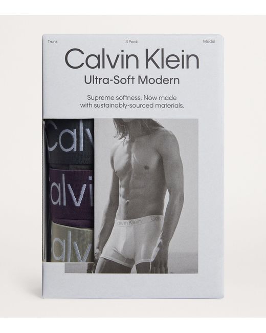 Calvin Klein Multicolor Ultra Soft Modern Boxer Briefs (pack Of 3) for men