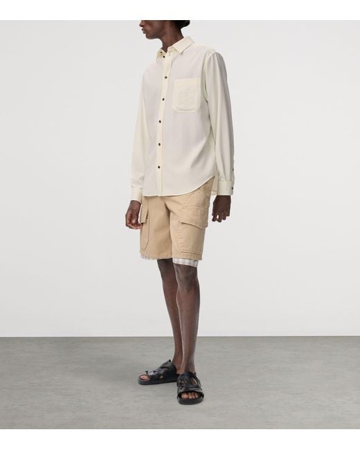 Loewe Natural X Paula's Ibiza Cotton-Satin Cargo Shorts for men
