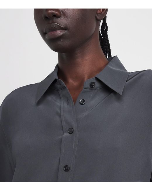 Joseph Blue Silk Crepe De Chine Joe Blouse