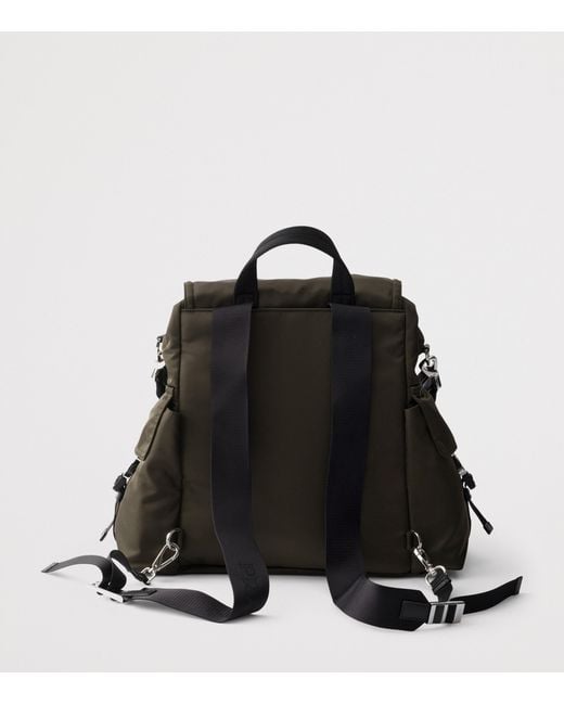 Prada Black Re-Nylon And Leather Explore Backpack for men